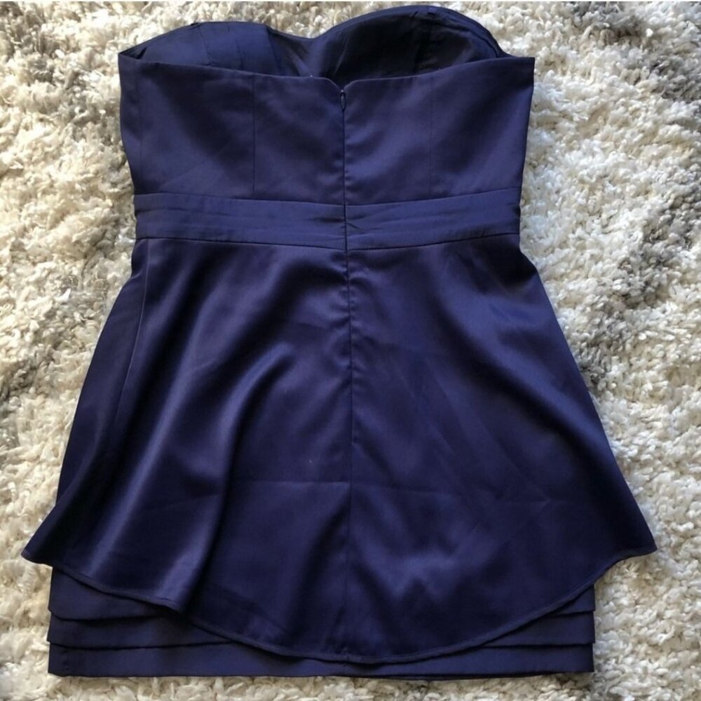 Bcbgeneration Strapless Deep Purple Mini Dress La… - image 7